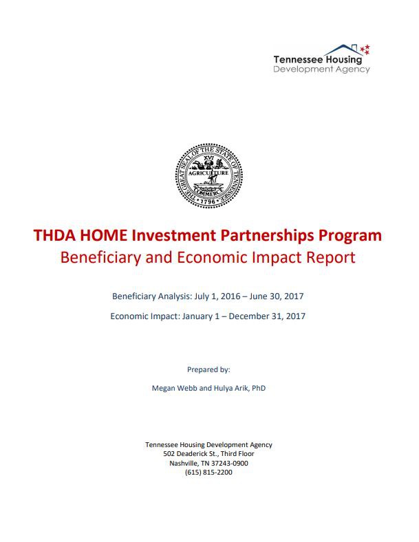 2016-2017 HOME Beneficiary and Economic Impact Report
