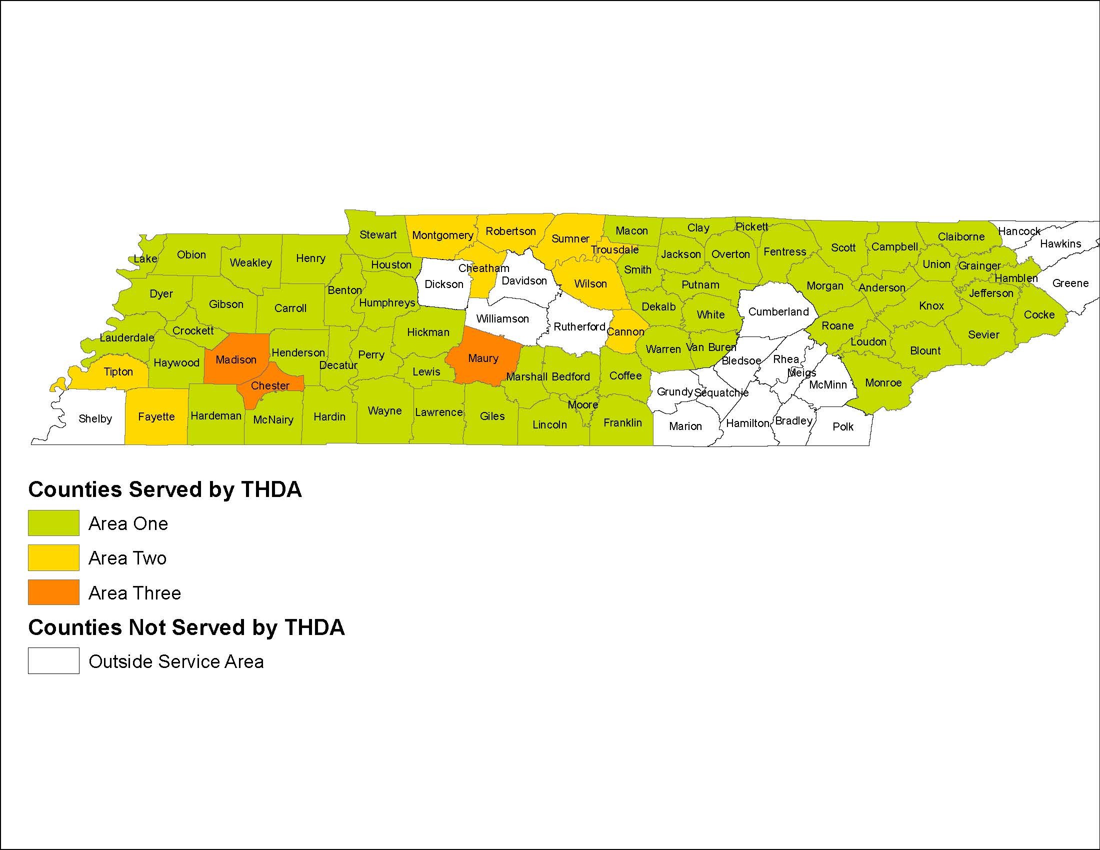 S8RA Counties Served by Area