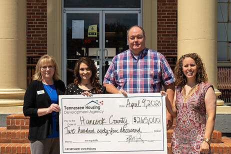 Hancock County receives $265,000 HOME grant to repair substandard homes for elderly and disabled residents.